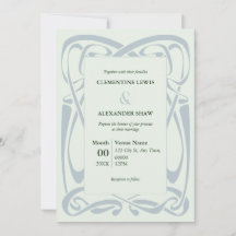 Elegant Zilverblauw op Mintgroen Vintage Lint