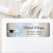 Elegant zilveren afstuderen etiket (Insitu)