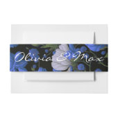 Elegant zilveren blauw wit elegante retro bloemen uitnodigingen wikkel (Voorkant Voorbeeld)