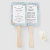 Elegant zilveren botanische bladeren bruiloft prog handwaaier (Voorkant en achterkant)