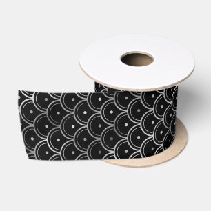 Elegant Zilveren Concentrische Raster Art Deco Pat Lint