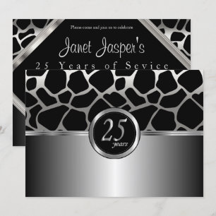Elegant Zilveren Design 25-jarig Jubileum Kaart