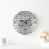 Elegant Zilveren Diamanten 25ste Huwelijksverjaard Grote Klok (Huis)