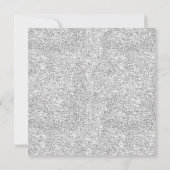 Elegant Zilveren Glitter Tree Kerstfeest Kaart (Achterkant)