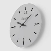 Elegant Zilveren Grijs Grote Klok (Hoek)