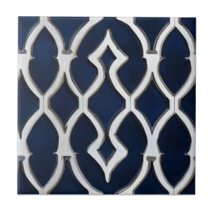 Elegant zilveren patroon tegeltje
