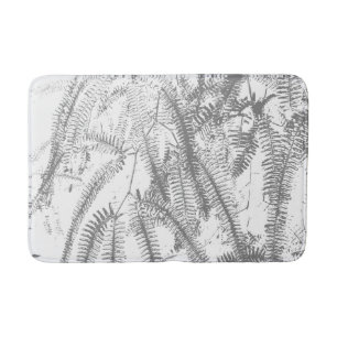 Elegant zilverfernepatroon badmat