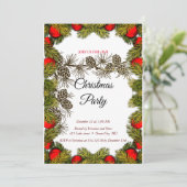 Elegant zoete kerstuitnodiging kaart (Staand voorkant)