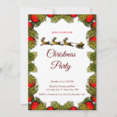 Elegant zoete kerstuitnodiging kaart (Voorkant)