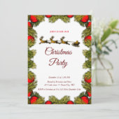 Elegant zoete kerstuitnodiging kaart (Staand voorkant)