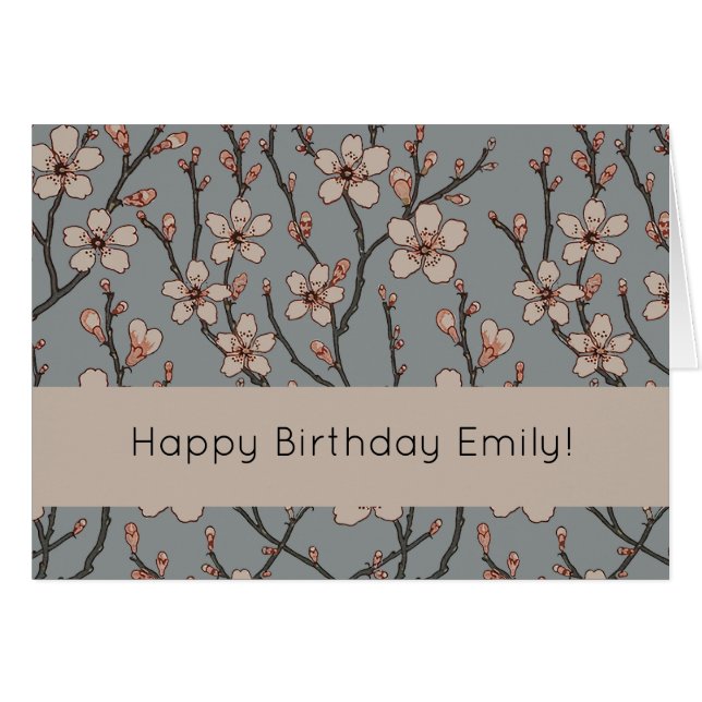 Elegant Zoete Roze Bloesem Kersen Patroon (Voorkant Horizontaal)