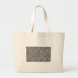 Elegant Zoete Roze Bloesem Kersen Patroon Grote Tote Bag