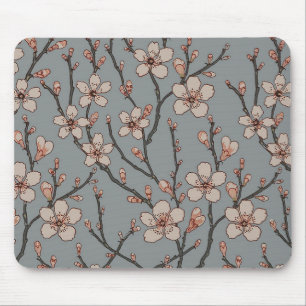 Elegant Zoete Roze Bloesem Kersen Patroon Muismat