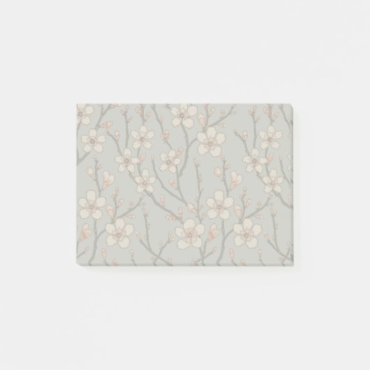 Elegant Zoete Roze Bloesem Kersen Patroon Post-it® Notes (Voorkant)