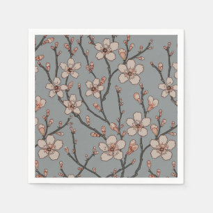 Elegant Zoete Roze Bloesem Kersen Patroon Servet