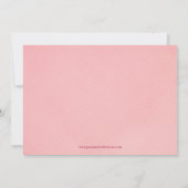 Elegant zoete roze tas bedankt kaart (Achterkant)