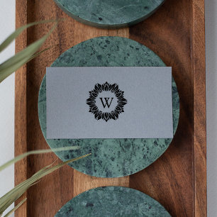 Elegant Zonnebloem Familie Monogram, Rubberstempel