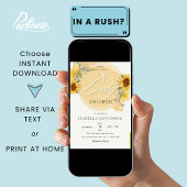 Elegant Zonnebloem Geel Bloemen Baby shower Kaart