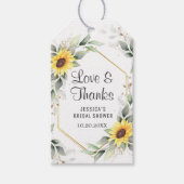 Elegant zonnebloem groen Vrijgezellenfeest dank u Cadeaulabel (Voorkant)