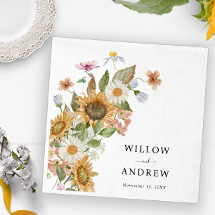 Elegant Zonnebloem Papier Servet