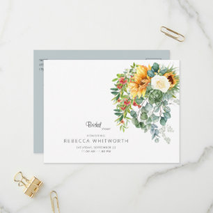 Elegant Zonnebloem Toscaans Vrijgezellenfeest Uitnodiging Briefkaart