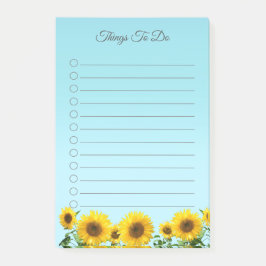 Elegant zonnebloemen op Sky Blue Dingen om post-i  Post-it® Notes