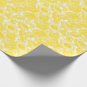 Elegant zonnebloemgeel omslagpapier Cadeaupapier