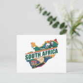  Elegant Zuid-Afrika Travel Souvenir Briefkaart (Staand voorkant)
