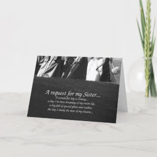 Elegant zuster Maid of Honor Request Card