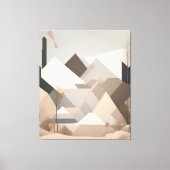 Elegant Zwart Beige Abstract Landschap Canvas Afdruk (Voorkant)