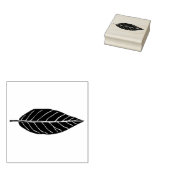 Elegant zwart blad 	rubberstempel (Gestempeld)