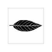 Elegant zwart blad 	rubberstempel (Afrduk)
