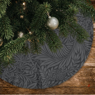 Elegant zwart bloempatroon kerstboom rok