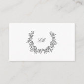 Elegant Zwart Bruiloft Website Details Informatiekaartje (Achterkant)