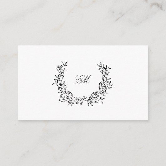 Elegant Zwart Bruiloft Website Details Informatiekaartje (Achterkant)