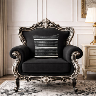 Elegant zwart decoratief kussen