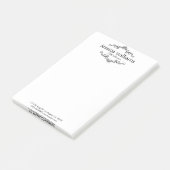 Elegant zwart decoratief rand Lijst Post-it® Notes (Schuin)