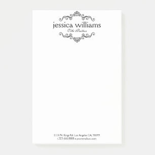 Elegant zwart decoratief rand Lijst Post-it® Notes