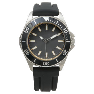 Elegant zwart duikerhorloge ontwerp horloge