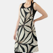 Elegant zwart en crème bloemig Schort (Insitu)