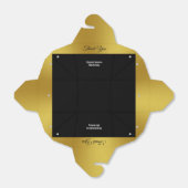 Elegant Zwart en Faux Gold Verjaardag Bedankdoosjes (Uitgevouwen)