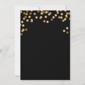 Elegant zwart en Gold Sweet 16 Kaart (Achterkant)
