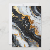 Elegant zwart en goud 90ste verjaardag uitnodiging (Achterkant)