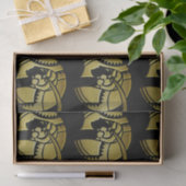 Elegant Zwart en Goud Art Deco Lady Tissuepapier (Geschenk)