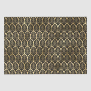 Elegant zwart en goud Art Deco patroon Mofit Tissuepapier