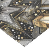 Elegant zwart en goud Art Deco sterpatroon Tafelkleed (Gekanteld)