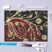 Elegant, zwart en goud, damesje tissuepapier (Craft)