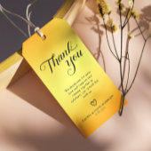 Elegant Zwart en Goud Dank u gunst Cadeaulabel