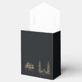 Elegant Zwart en Goud Eid Mubarak Gift Box Bedankdoosjes (Geopend)