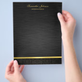 Elegant zwart en goud flyer (Hand)